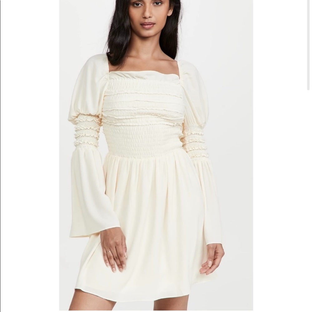 🌅 Anthropologie Luanne Dress, Boho Peasant Romantic Smocked Dress Puff